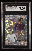 Lionel Messi / Zlatan Ibrahimovic 2023 Leaf Metal Special Release Exclusive Legends Edition Silver Crystal #ELE-24 #02/25 (SGC 9.5) at PristineAuction.com