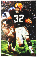 "Jim Brown" Browns LE 12x18 Lithograph by Joshua Barton #/500 (PA) at PristineAuction.com