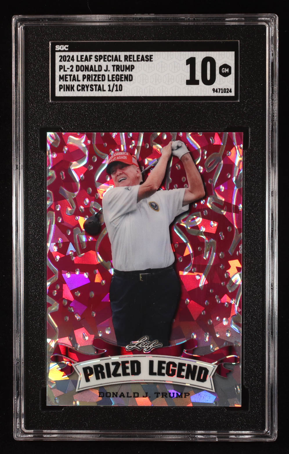 Lot De 10 Cartes à Collectionner Donald Trump 2024 - Prized Legends 8 RC - Leaf