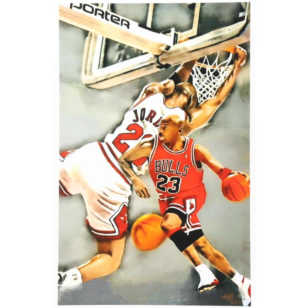 "Michael Jordan" Bulls LE 12x18 Lithograph by Joshua Barton #/500 (PA) at PristineAuction.com
