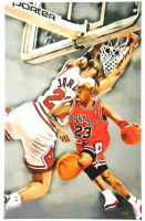 "Michael Jordan" Bulls LE 12x18 Lithograph by Joshua Barton #/500 (PA) at PristineAuction.com