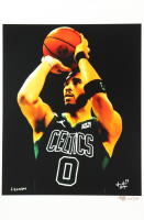 "Jayson Tatum" Celtics LE 12x18 Lithograph by Joshua Barton #/500 (PA) at PristineAuction.com