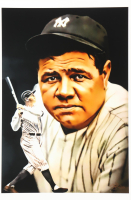 "Babe Ruth" Yankees LE 12x18 Lithograph by Joshua Barton #/500 (PA) at PristineAuction.com