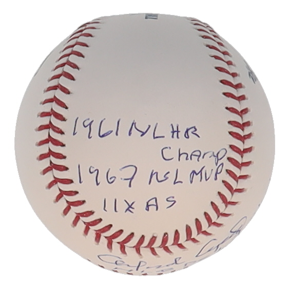 Orlando Cepeda Signed OML Baseball With Several Career Stat Inscriptions (JSA) at PristineAuction.com Orlando Cepeda Signed OML Baseball With Several Career Stat Inscriptions (JSA) at PristineAuction.com