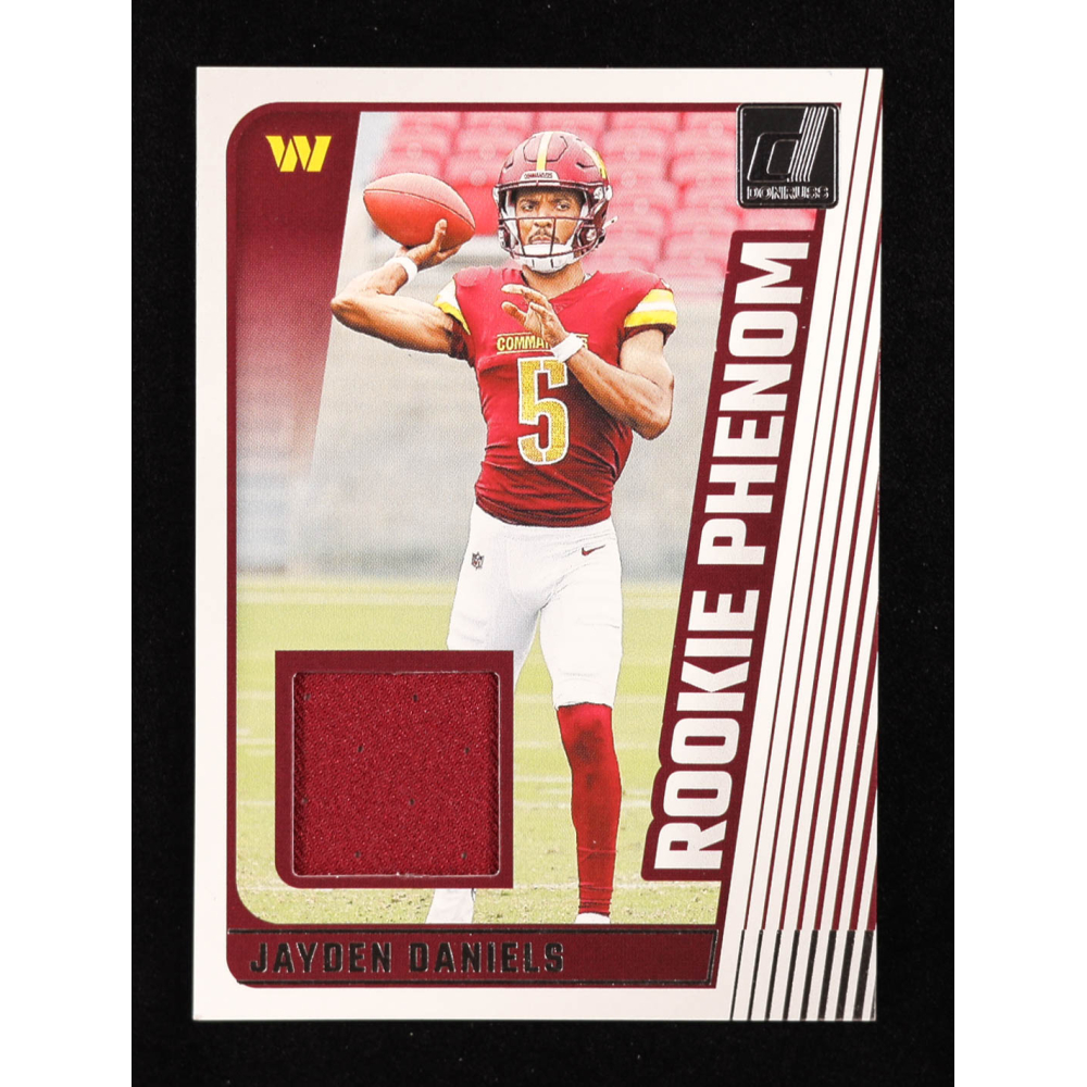 Jayden Daniels 2024 Donruss Rookie Phenom Jerseys #40 RC at PristineAuction.com