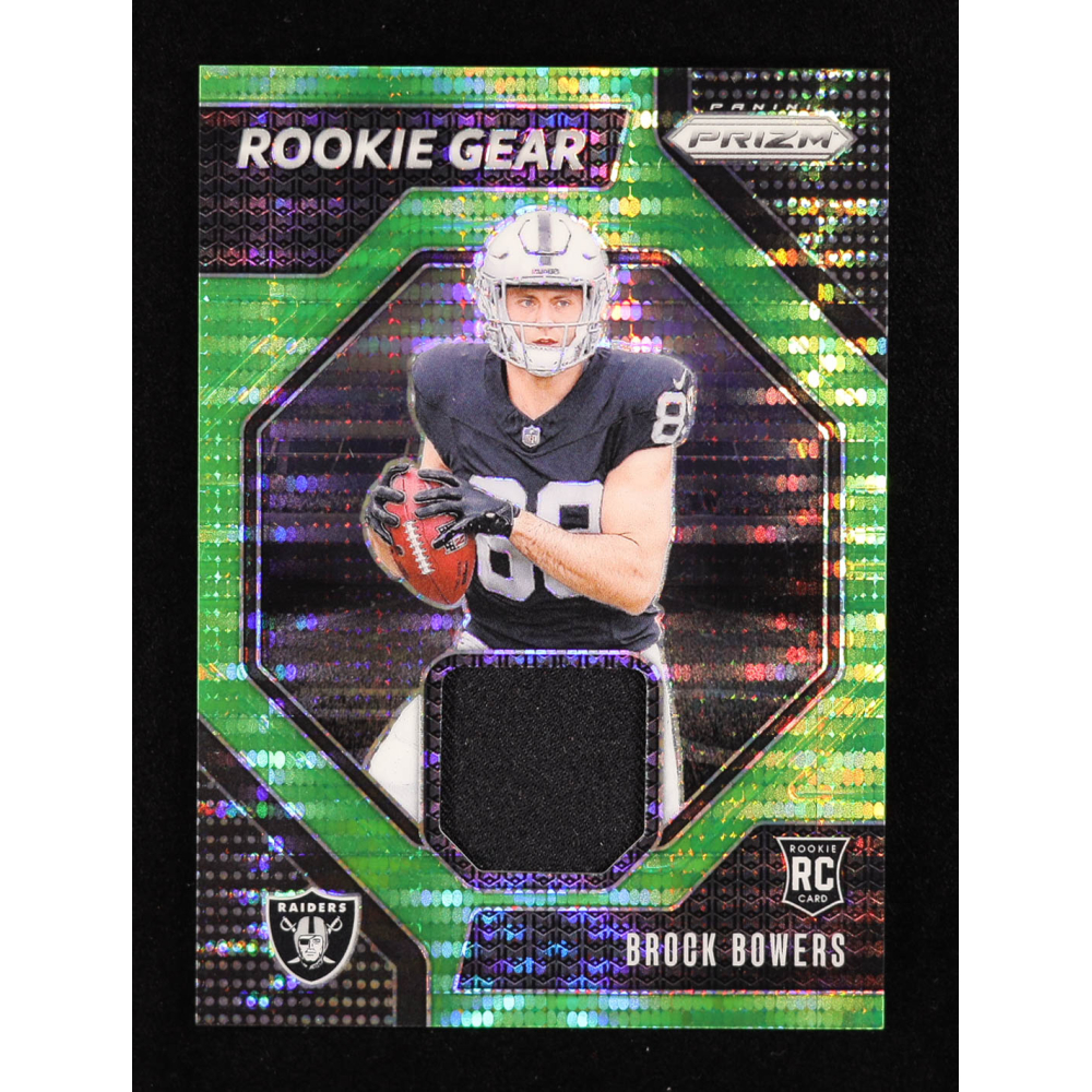 Brock Bowers 2024 Panini Prizm Rookie Gear Neon Green Pulsar #3 RC at PristineAuction.com