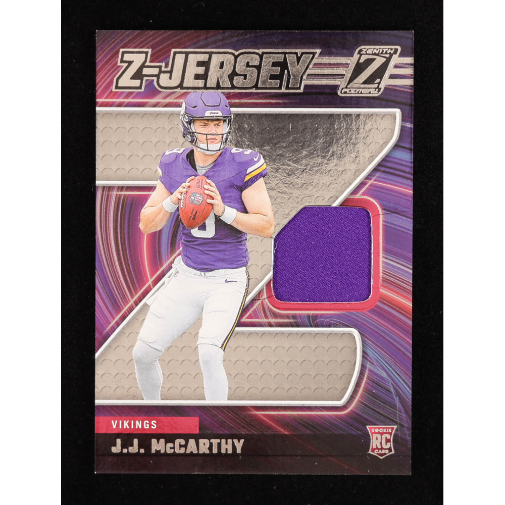 J.J. McCarthy 2024 Zenith Z Jersey #9 RC at PristineAuction.com