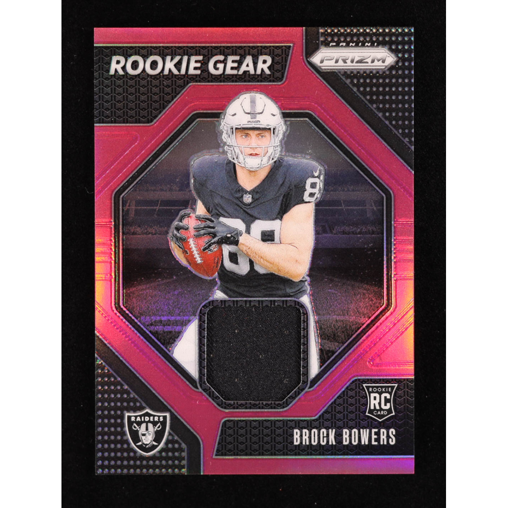 Brock Bowers 2024 Panini Prizm Rookie Gear Pink #3 RC at PristineAuction.com