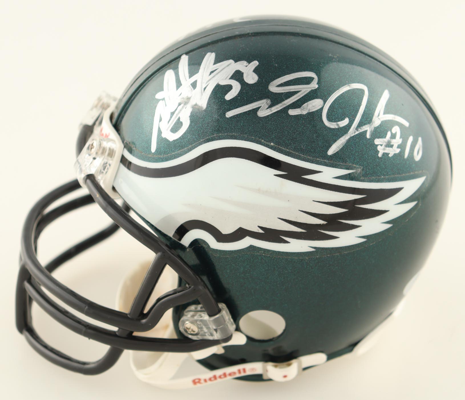 DeSean Jackson & Kevin Kolb Signed Eagles Speed Mini Helmet (PSA) at PristineAuction.com DeSean Jackson & Kevin Kolb Signed Eagles Speed Mini Helmet (PSA) at PristineAuction.com