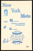 Nolan Ryan Signed 1969 Miracle Mets World Series Program (PSA) at PristineAuction.com