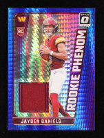 Jayden Daniels 2024 Donruss Optic Rookie Phenoms Blue Hyper #17 RC at PristineAuction.com