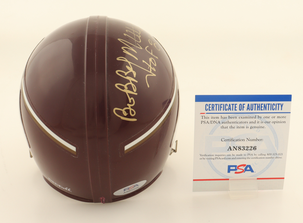 Bobby Mitchell Signed Florida State Seminoles Mini Helmet Inscribed "HOF 83" (PSA) at PristineAuction.com Bobby Mitchell Signed Florida State Seminoles Mini Helmet Inscribed "HOF 83" (PSA) at PristineAuction.com