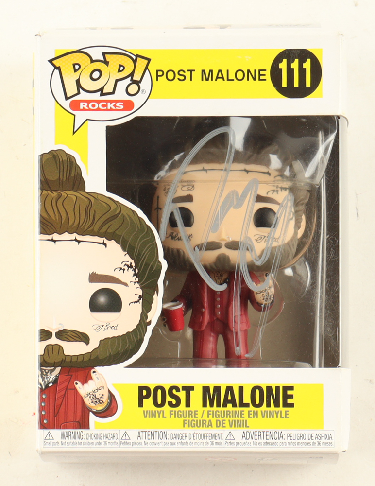 Post Malone Signed "Post Malone" #111 Funko Pop! Vinyl Figure (AWM) at PristineAuction.com Post Malone Signed "Post Malone" #111 Funko Pop! Vinyl Figure (AWM) at PristineAuction.com