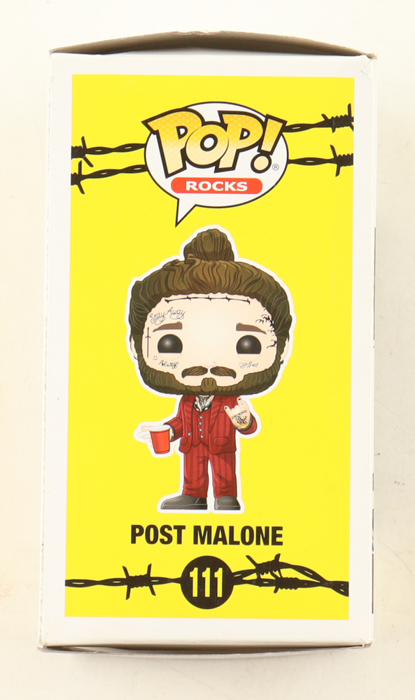 Post Malone Signed "Post Malone" #111 Funko Pop! Vinyl Figure (AWM) at PristineAuction.com Post Malone Signed "Post Malone" #111 Funko Pop! Vinyl Figure (AWM) at PristineAuction.com