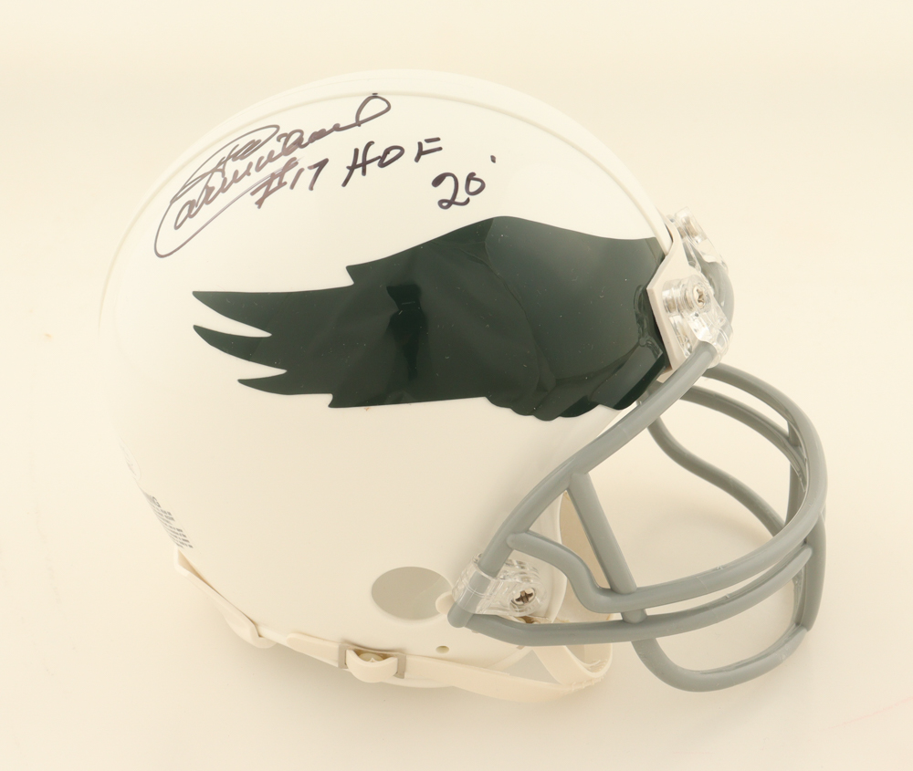 Harold Carmichael Signed Eagles Alternate Mini Helmet Inscribed "HOF 20" (JSA) at PristineAuction.com Harold Carmichael Signed Eagles Alternate Mini Helmet Inscribed "HOF 20" (JSA) at PristineAuction.com