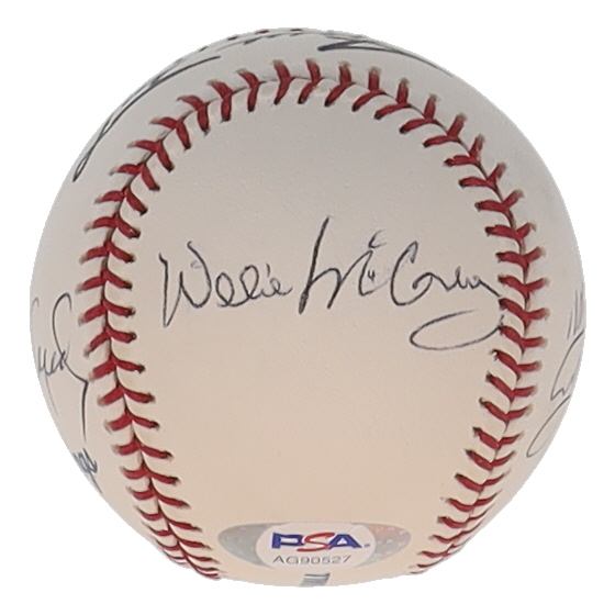 Giants OML Baseball Signed & Inscribed By (5) with Willie Mays, Juan Marichal, Willie McCovey, Gaylord Perry & Orlando Cepeda (PSA) at PristineAuction.com Giants OML Baseball Signed & Inscribed By (5) with Willie Mays, Juan Marichal, Willie McCovey, Gaylord Perry & Orlando Cepeda (PSA) at PristineAuction.com