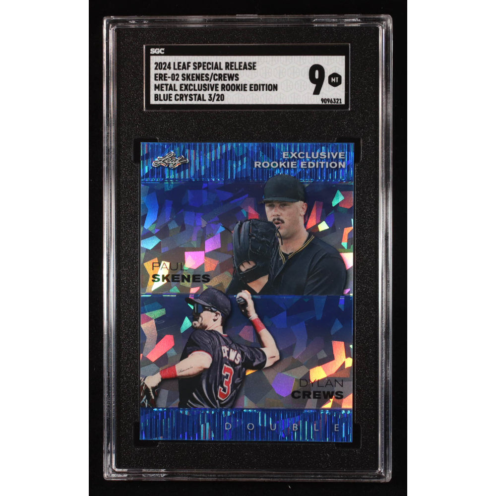 Paul Skenes / Dylan Crews 2024 Leaf Metal Special Release Exclusive Edition Blue Crystal #ERE02 RC #3/20 (SGC 9) at PristineAuction.com