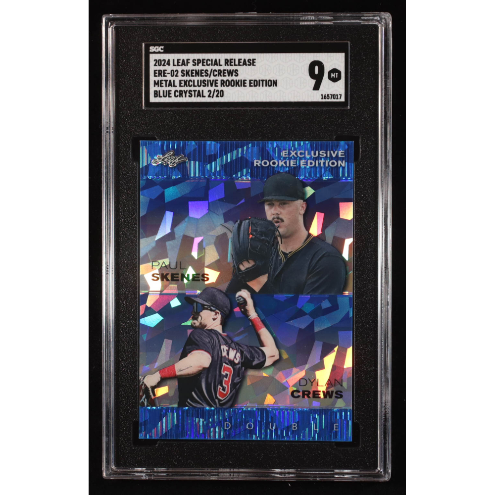 Paul Skenes / Dylan Crews 2024 Leaf Metal Special Release Exclusive Edition Blue Crystal #ERE02 RC #2/20 (SGC 9) at PristineAuction.com