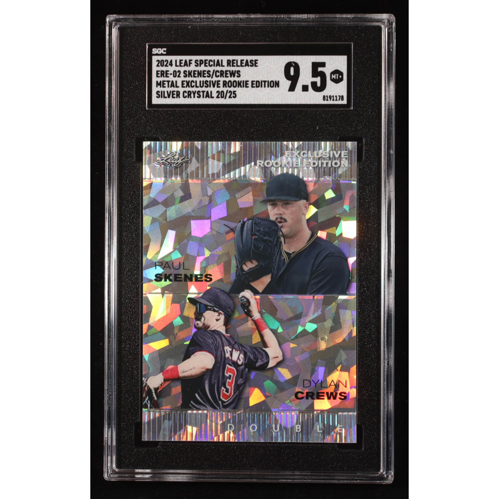Paul Skenes / Dylan Crews 2024 Leaf Metal Special Release Exclusive Edition Silver Crystal #ERE02 RC #20/25 (SGC 9.5) at PristineAuction.com