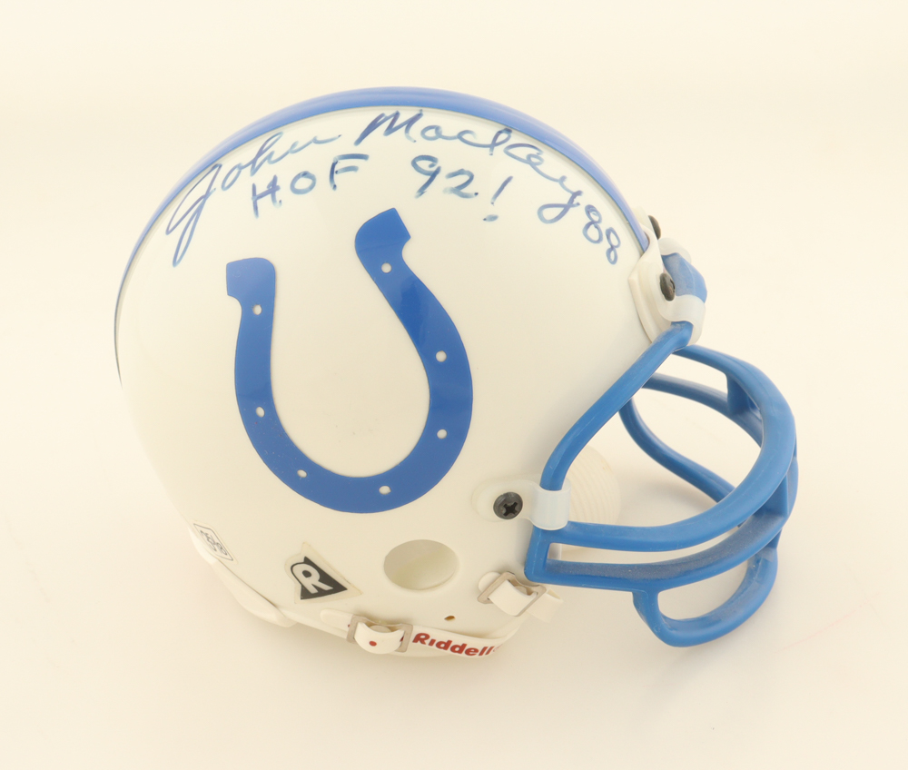 John Mackey Signed Colts Mini Helmet Inscribed "HOF 92!" (PSA) at PristineAuction.com John Mackey Signed Colts Mini Helmet Inscribed "HOF 92!" (PSA) at PristineAuction.com