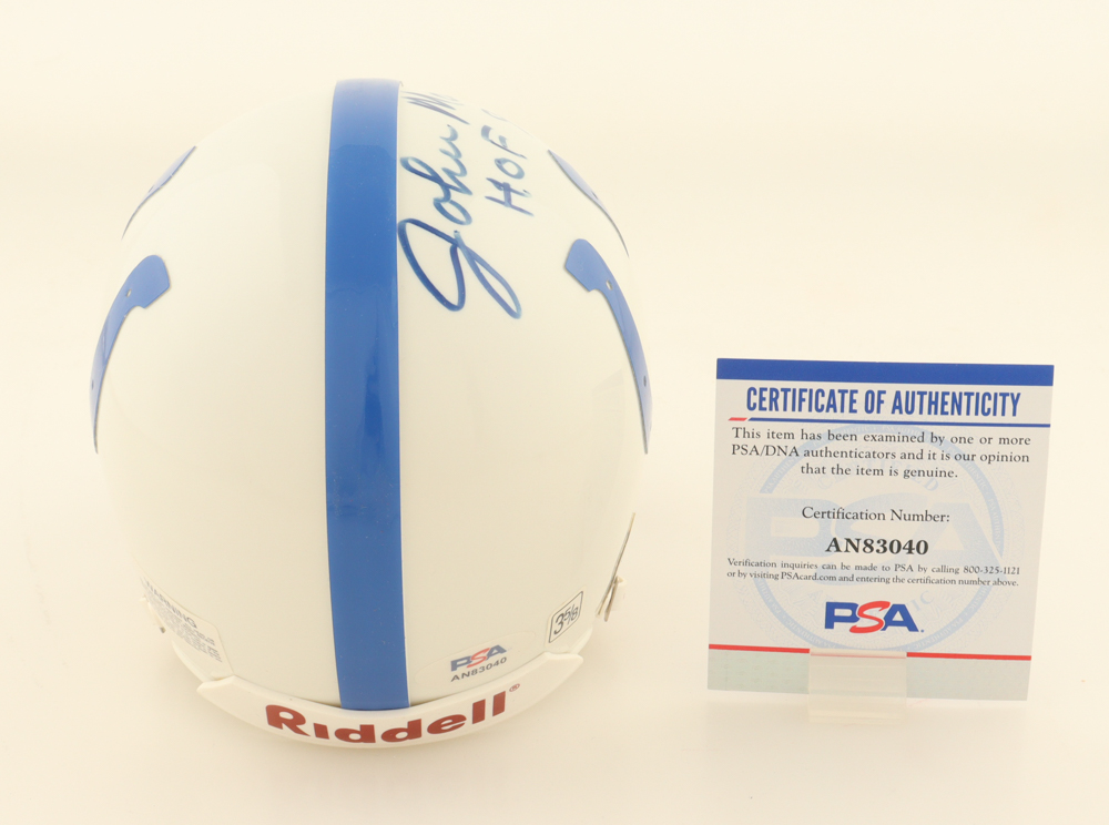 John Mackey Signed Colts Mini Helmet Inscribed "HOF 92!" (PSA) at PristineAuction.com John Mackey Signed Colts Mini Helmet Inscribed "HOF 92!" (PSA) at PristineAuction.com