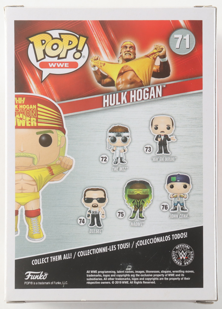 Hulk Hogan Signed WWE #71 Hulk Hogan Funko Pop! Vinyl Figure Inscribed "HOF 05" (AWM) at PristineAuction.com Hulk Hogan Signed WWE #71 Hulk Hogan Funko Pop! Vinyl Figure Inscribed "HOF 05" (AWM) at PristineAuction.com