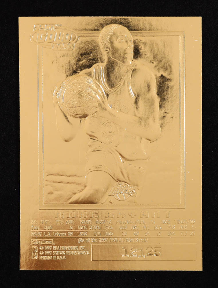 Kobe Bryant 1996-97 Skybox E-X2000 Sky Blue 23Kt Gold RC at PristineAuction.com Kobe Bryant 1996-97 Skybox E-X2000 Sky Blue 23Kt Gold RC at PristineAuction.com