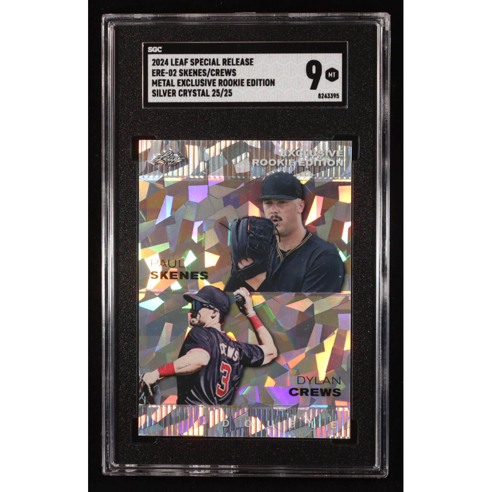 Paul Skenes / Dylan Crews 2024 Leaf Metal Special Release Exclusive Edition Silver Crystal #ERE02 RC #25/25 (SGC 9) at PristineAuction.com