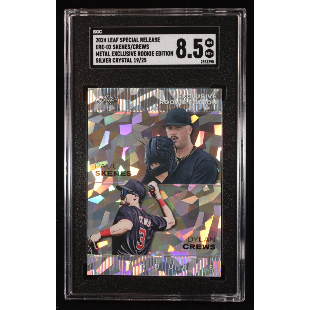 Paul Skenes / Dylan Crews 2024 Leaf Metal Special Release Exclusive Edition Silver Crystal #ERE02 RC #19/25 (SGC 8.5) at PristineAuction.com