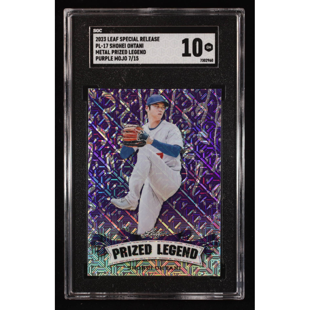Shohei Ohtani 2023 Leaf Metal Special Release Prized Legend Mojo Purple #PL17 #7/20 (SGC 10) at PristineAuction.com