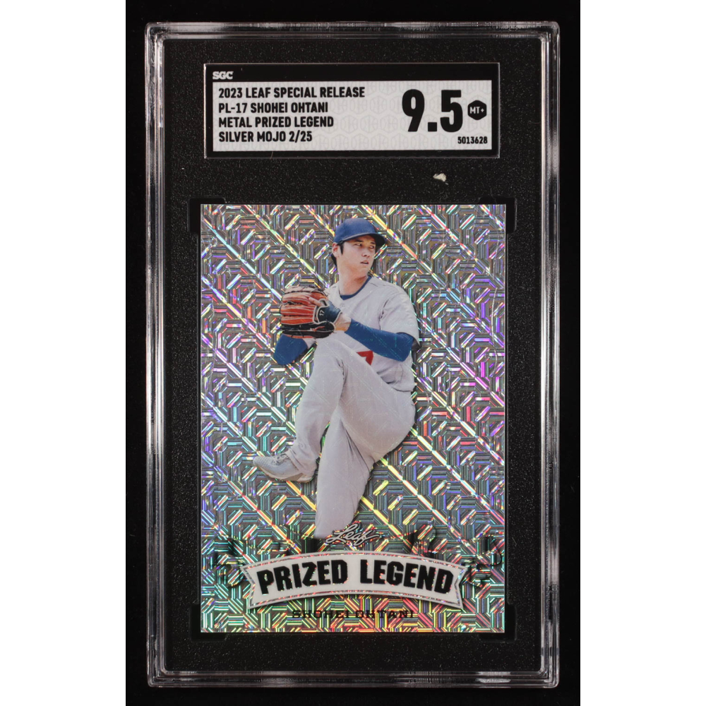 Shohei Ohtani 2023 Leaf Metal Special Release Prized Legend Mojo Silver #PL17 #2/25 (SGC 9.5) at PristineAuction.com