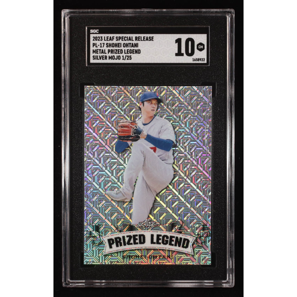 Shohei Ohtani 2023 Leaf Metal Special Release Prized Legend Mojo Silver #PL17 #1/25 (SGC 10) at PristineAuction.com