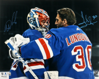 Henrik Lundqvist & Igor Shesterkin Signed Rangers 16x20 Photo (Fanatics) at PristineAuction.com