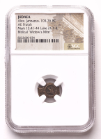 "Widow's Mite" Rare Certified Biblical 2000 Year Old Coin From The Holy Land (NGC) at PristineAuction.com
