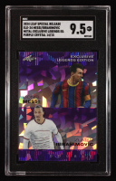 Lionel Messi / Zlatan Ibrahimovic 2024 Leaf Metal Special Release Exclusive Legends Purple Crystal #ELE24 #14/15 (SGC 9.5) at PristineAuction.com