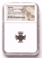 "Widow's Mite" Rare Certified Biblical 2000 Year Old Coin From The Holy Land (NGC) at PristineAuction.com