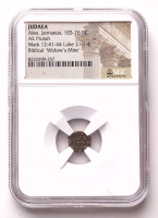 "Widow's Mite" Rare Certified Biblical 2000 Year Old Coin From The Holy Land (NGC) at PristineAuction.com