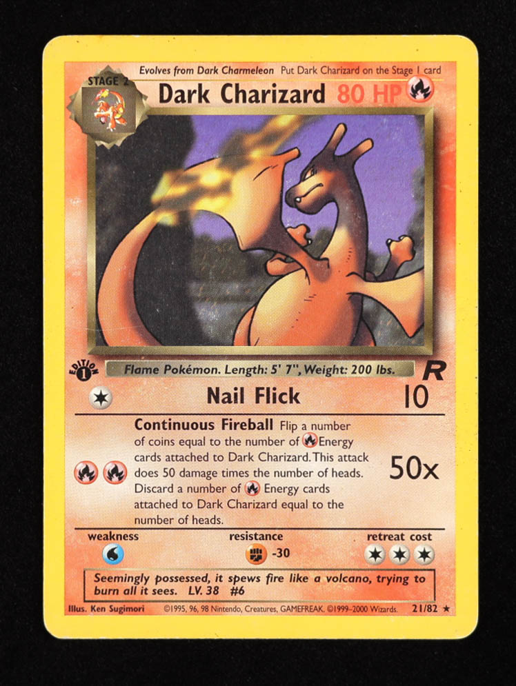 Dark Charizard 2000 Pokemon Team Rocket Unlimited #21 at PristineAuction.com Dark Charizard 2000 Pokemon Team Rocket Unlimited #21 at PristineAuction.com