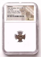"Widow's Mite" Rare Certified Biblical 2000 Year Old Coin From The Holy Land (NGC) at PristineAuction.com
