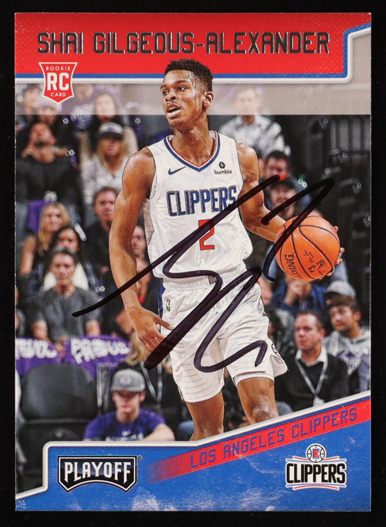 Shai Gilgeous-Alexander Signed 2018-19 Panini Chronicles #195 RC / Playoff (JSA) at PristineAuction.com Shai Gilgeous-Alexander Signed 2018-19 Panini Chronicles #195 RC / Playoff (JSA) at PristineAuction.com