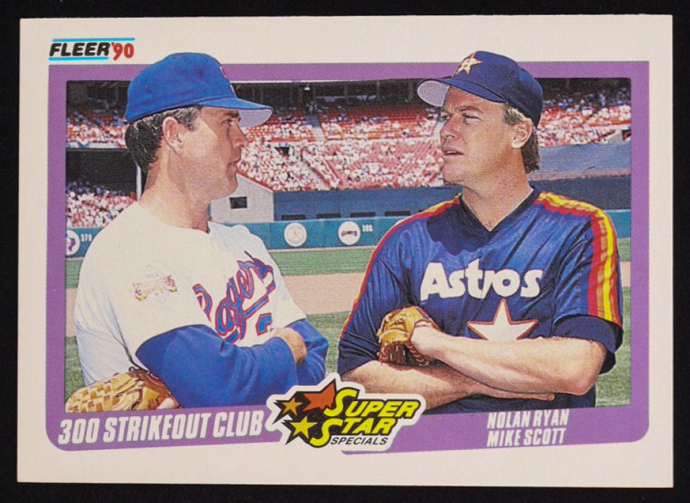 Nolan Ryan / Mike Scott 1990 Fleer #636 300 Strikeout Club