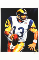 "Kurt Warner" Rams LE 12x18 Lithograph by Joshua Barton #/500 (PA) at PristineAuction.com