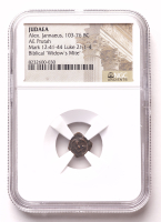 "Widow's Mite" Rare Certified Biblical 2000 Year Old Coin From The Holy Land (NGC) at PristineAuction.com