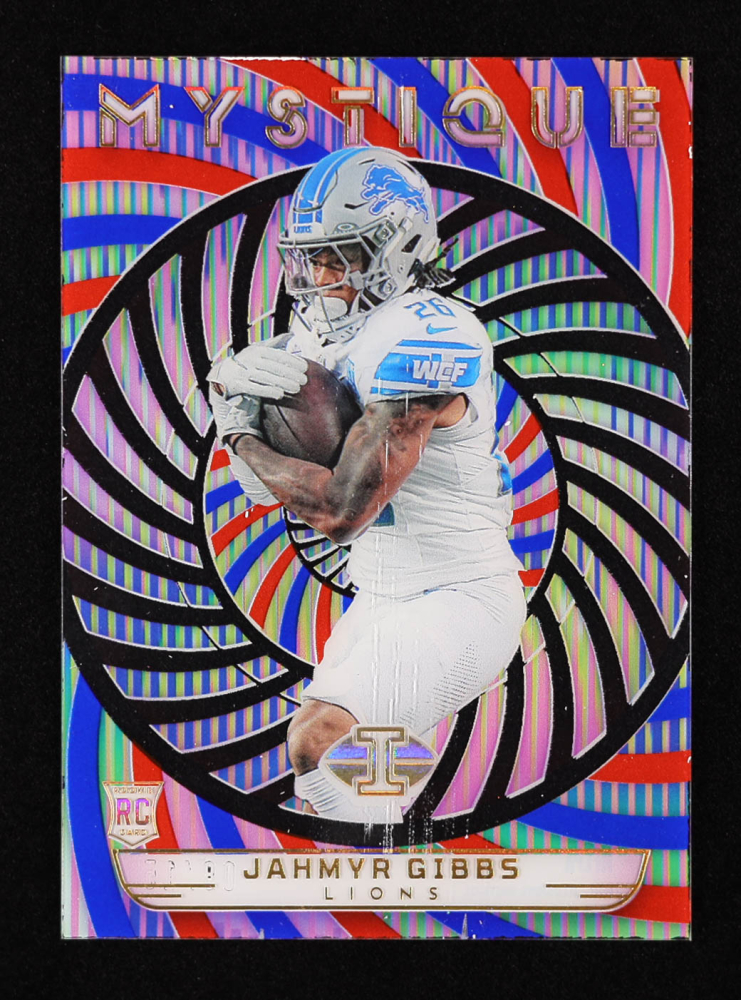 Jahmyr Gibbs 2023 Panini Illusions Mystique Red and Blue #12 #08/15 RC