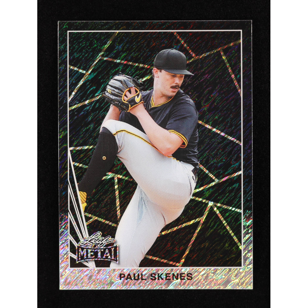 Paul Skenes 2024 Leaf Metal Black Silver Shimmer #90B-5 #18/25 RC at PristineAuction.com