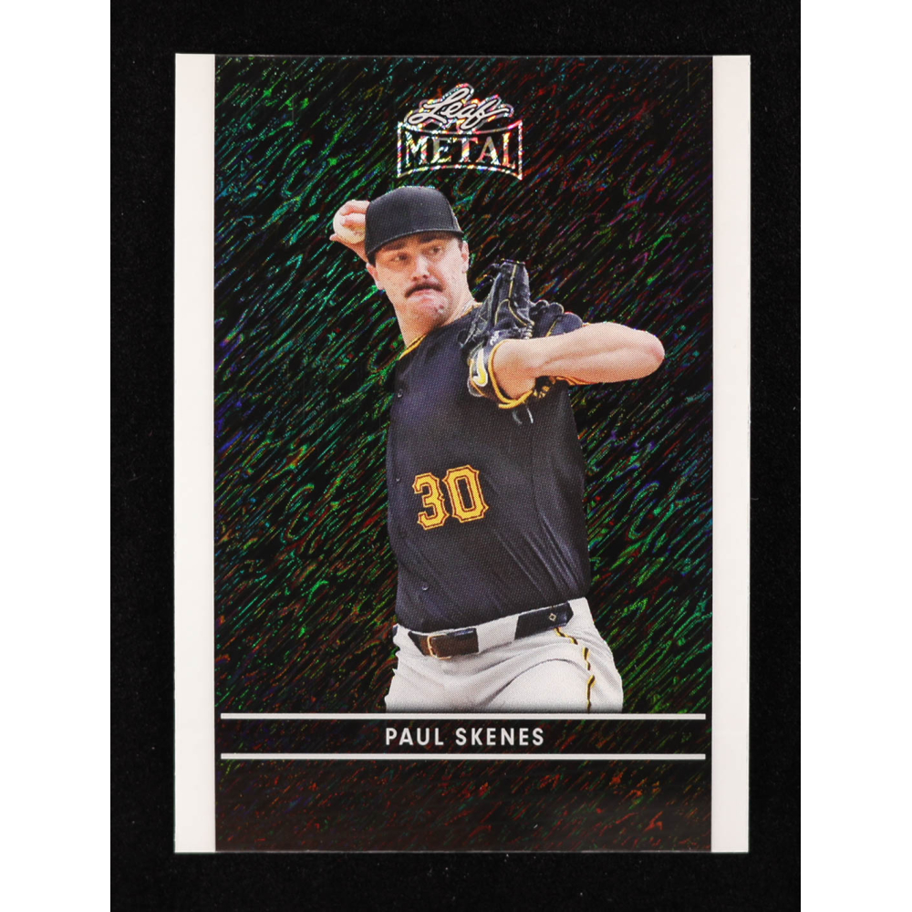 Paul Skenes 2024 Leaf Collective Promo Leaf Shimmer Black #LB5 #04/25 RC at PristineAuction.com