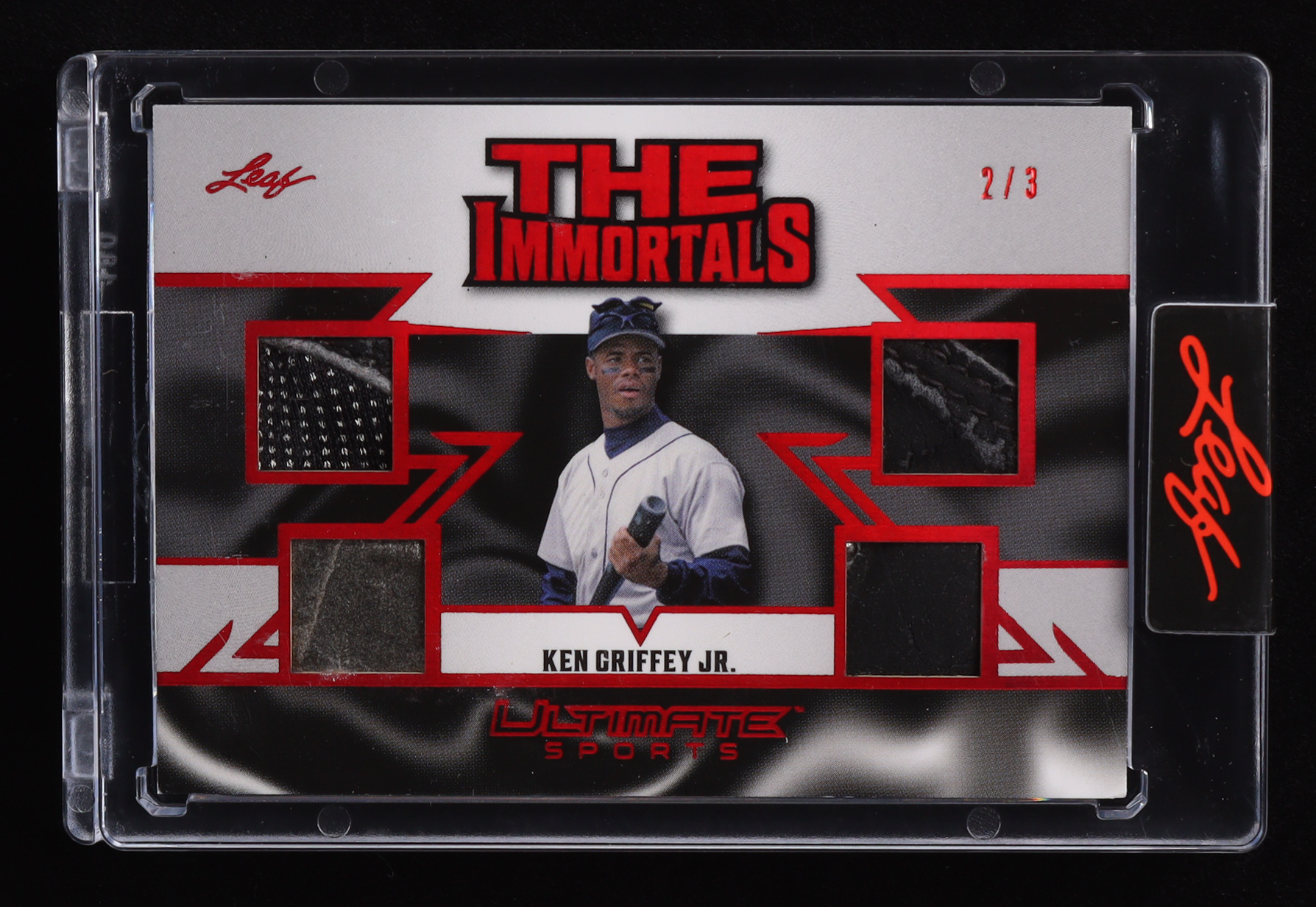 Ken Griffey Jr. 2024 Leaf Ultimate Sports The Immortals Red #I9 #2/3 at PristineAuction.com Ken Griffey Jr. 2024 Leaf Ultimate Sports The Immortals Red #I9 #2/3 at PristineAuction.com