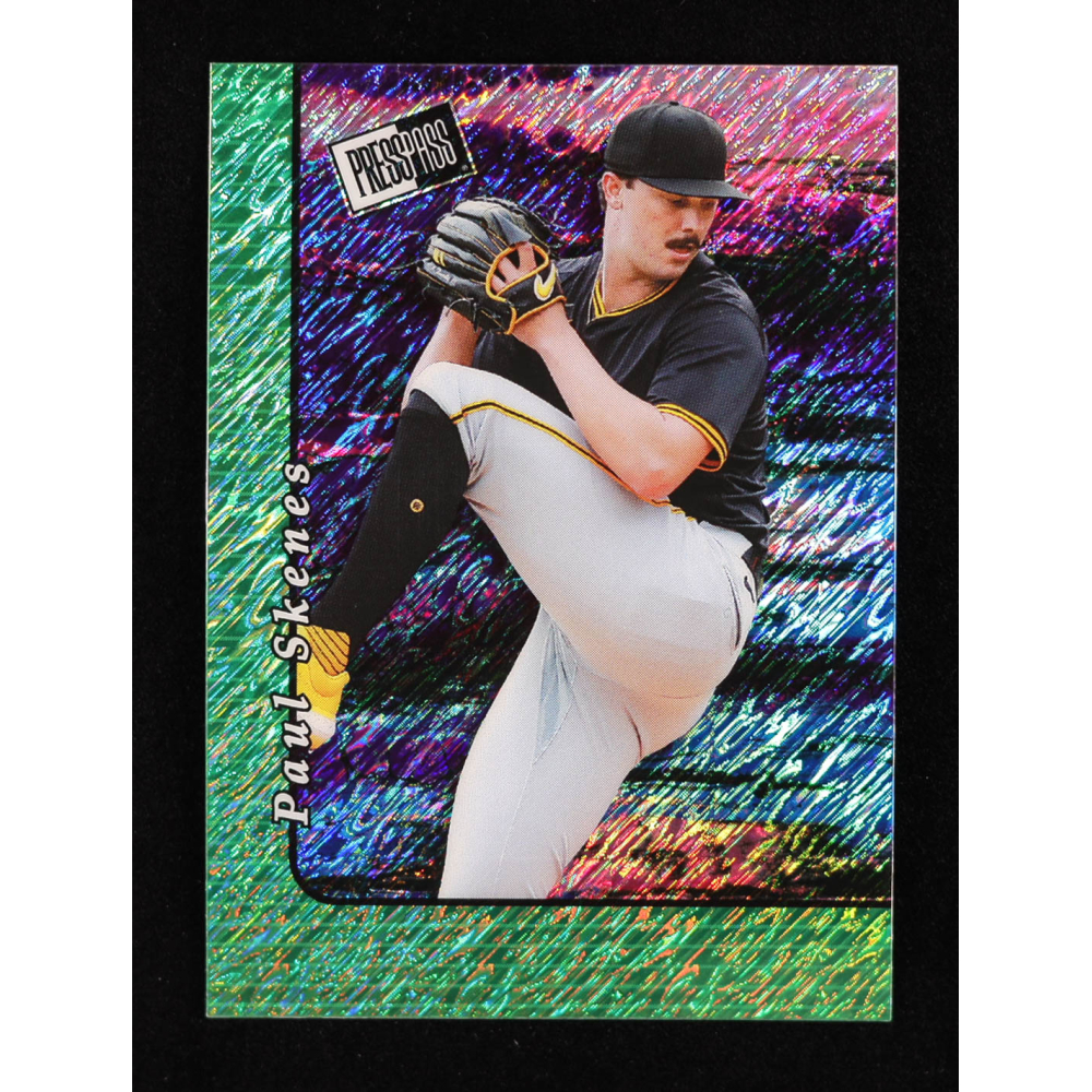 Paul Skenes 2024 Leaf Collective Promotional 2000 Press Pass Green Shimmer #20B-5 #11/50 RC at PristineAuction.com