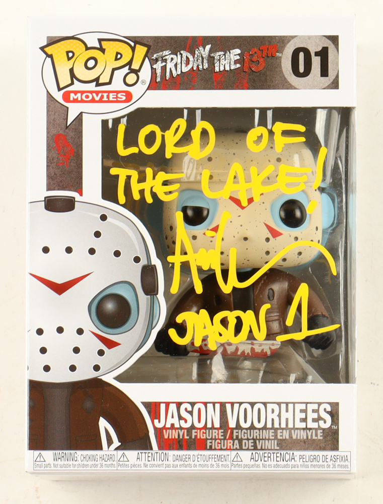 Ari Lehman Signed "Friday the 13th" #01 Jason Voorhees Funko Pop! Vinyl Figure Inscribed "Lord of the Lake!" & "Jason 1" (JSA) at PristineAuction.com Ari Lehman Signed "Friday the 13th" #01 Jason Voorhees Funko Pop! Vinyl Figure Inscribed "Lord of the Lake!" & "Jason 1" (JSA) at PristineAuction.com