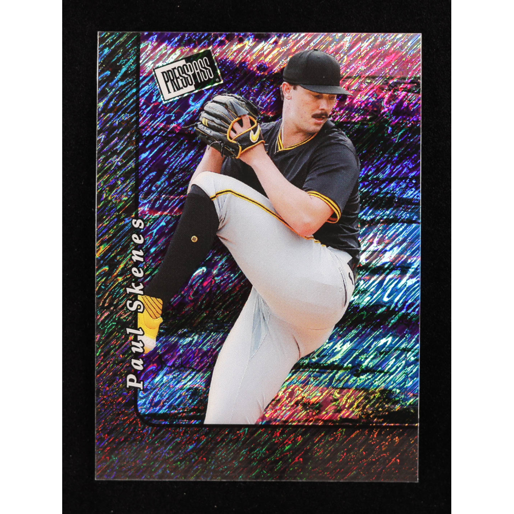 Paul Skenes 2024 Leaf Collective Promotional 2000 Press Pass Black Shimmer #20B-5 #20/25 RC at PristineAuction.com